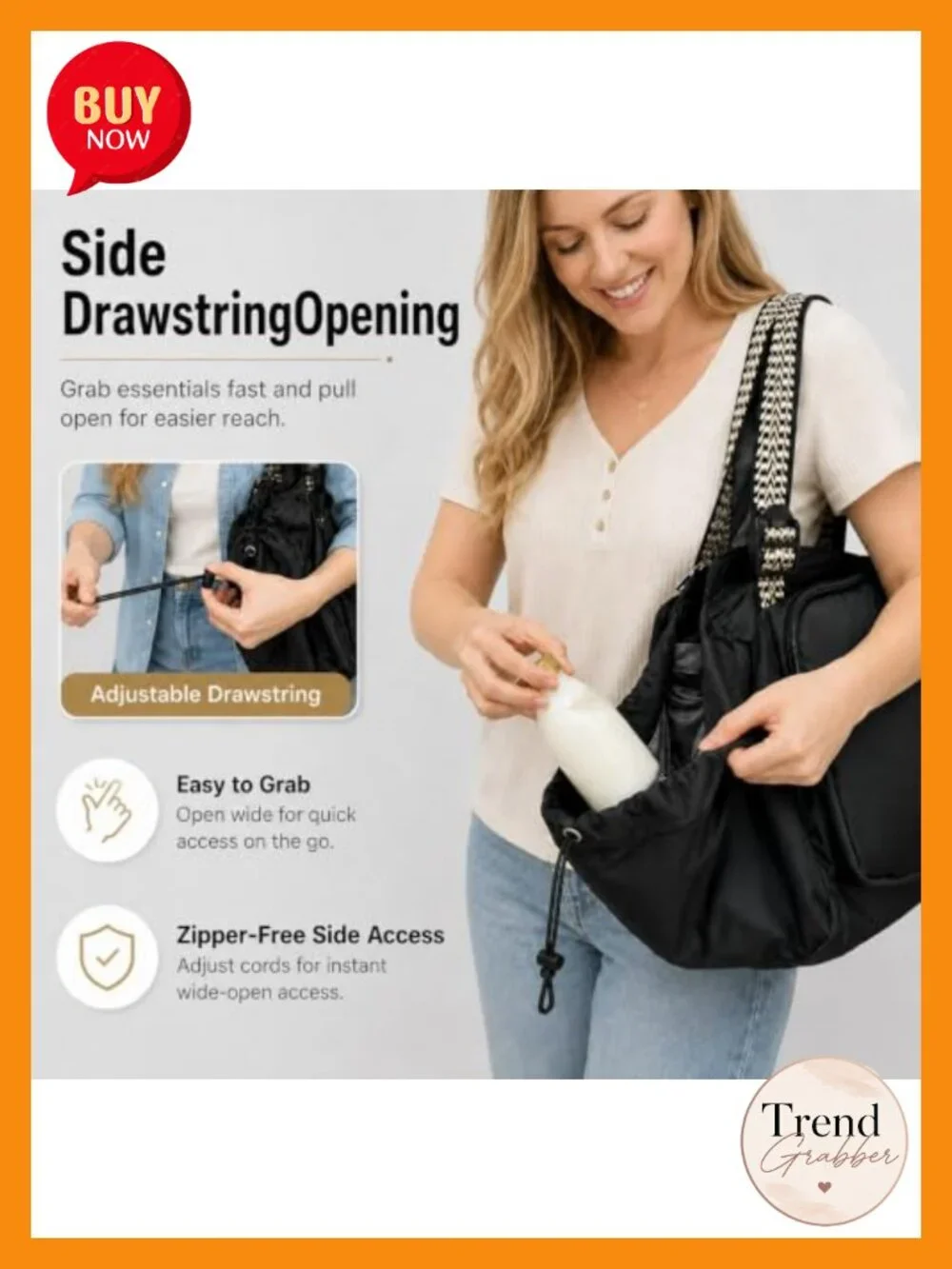 Spacious Tote Bag with 16 Pockets, Convertible Work Diaper Bag, Water-Resistant